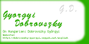 gyorgyi dobrovszky business card